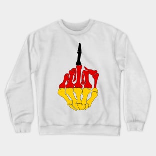 Skeleton Middle Finger Germany Flag T-Shirt Crewneck Sweatshirt